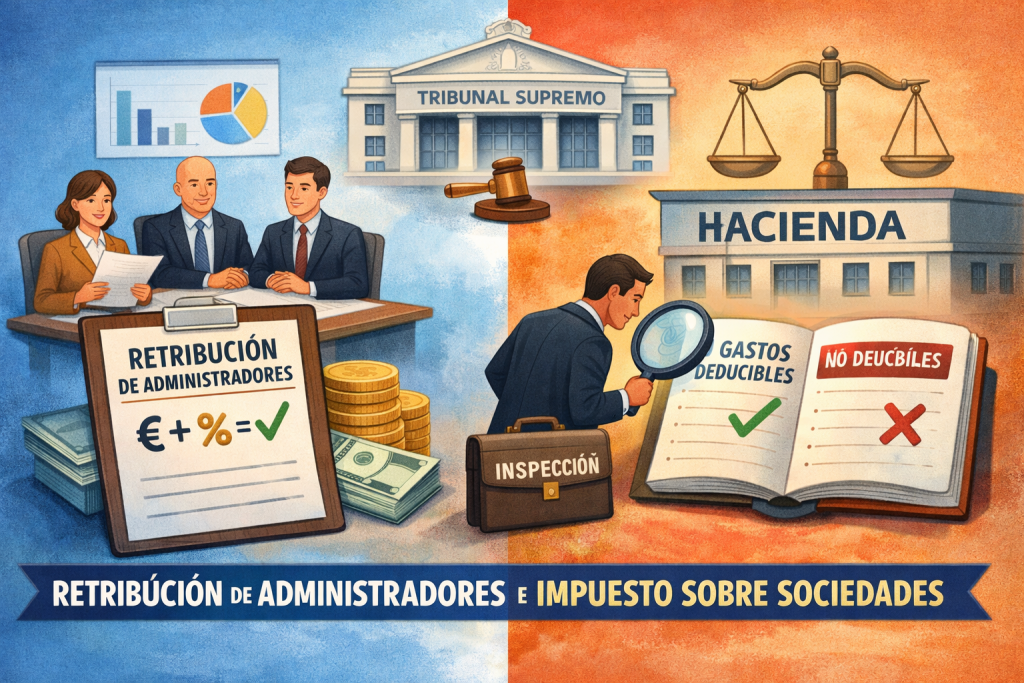 retribución administradores impuesto sociedades deducible