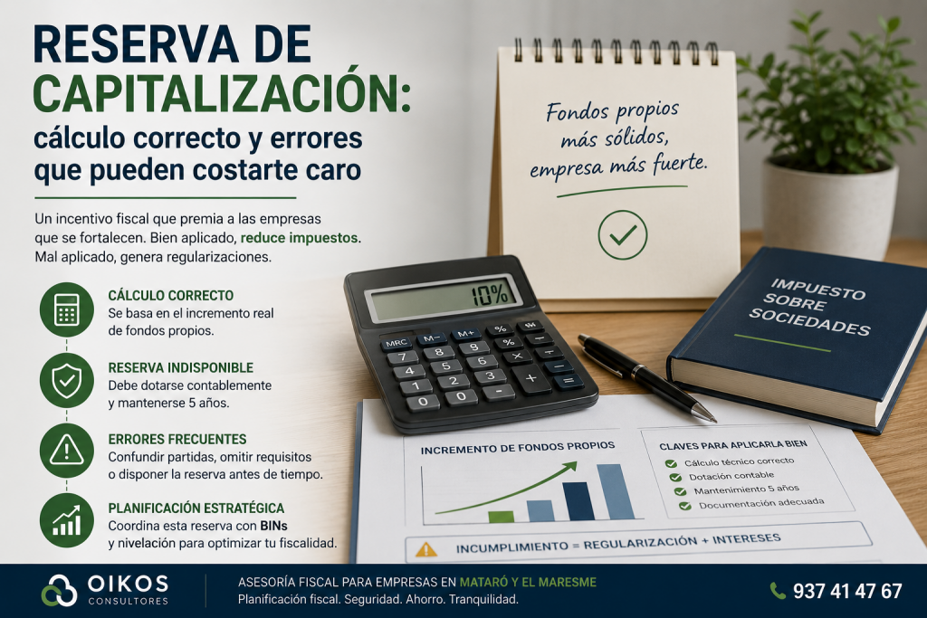 Reserva de capitalización: cómo calcularla correctamente
