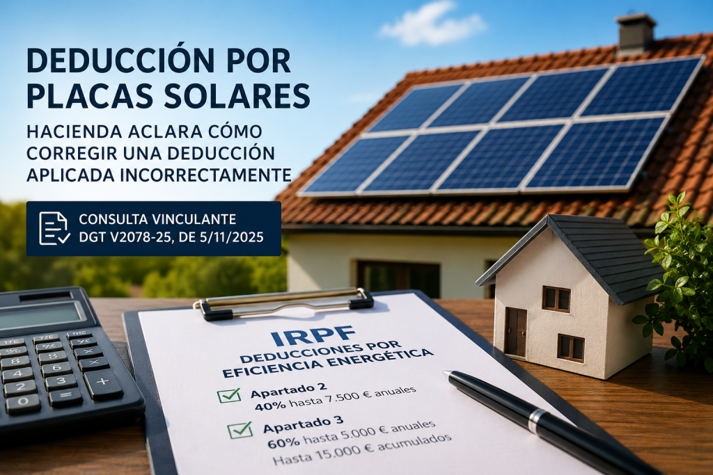 Deducción por placas solares
