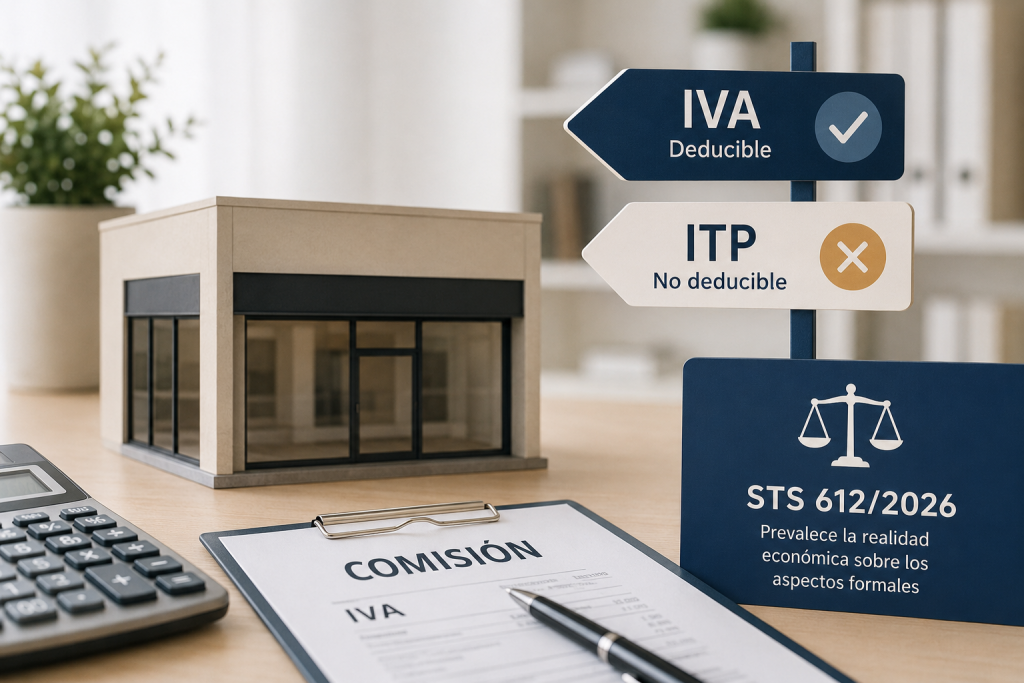 Deducción iva, por comisión de local
