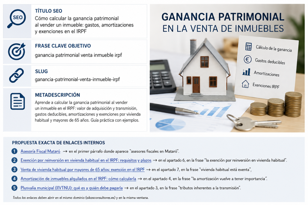 Ganacia patrimonial venta inmueble